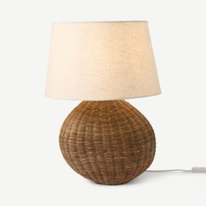 Georgia Tischlampe, Rattan - MADE.com