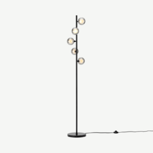 Masako LED-Stehlampe, Rauch- und Milchglas - MADE.com