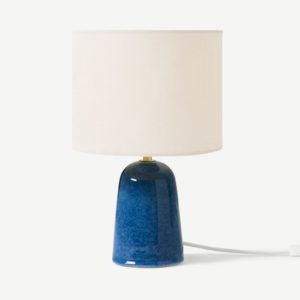 Nooby Nachttischlampe, Blau - MADE.com