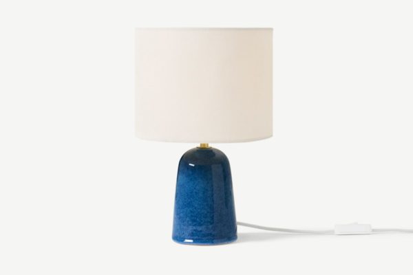 Nooby Nachttischlampe, Blau - MADE.com