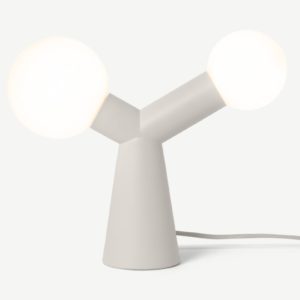 Yao Tischlampe, Grau - MADE.com