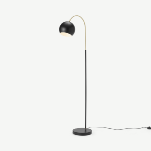 Jak Bogenlampe, Schwarz und Messing - MADE.com