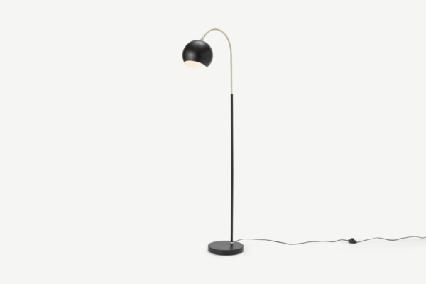 Jak Bogenlampe, Schwarz und Messing - MADE.com